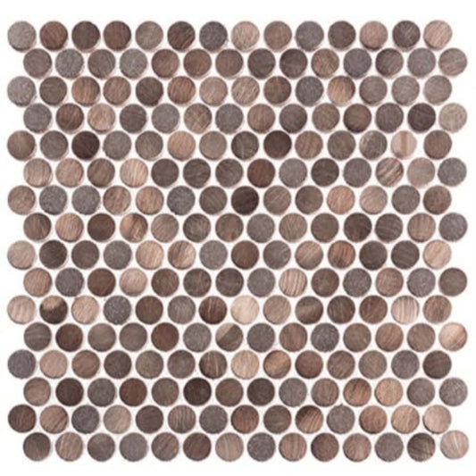 Urban Jungle in Brown Cayman 3/4 Penny Round Tile