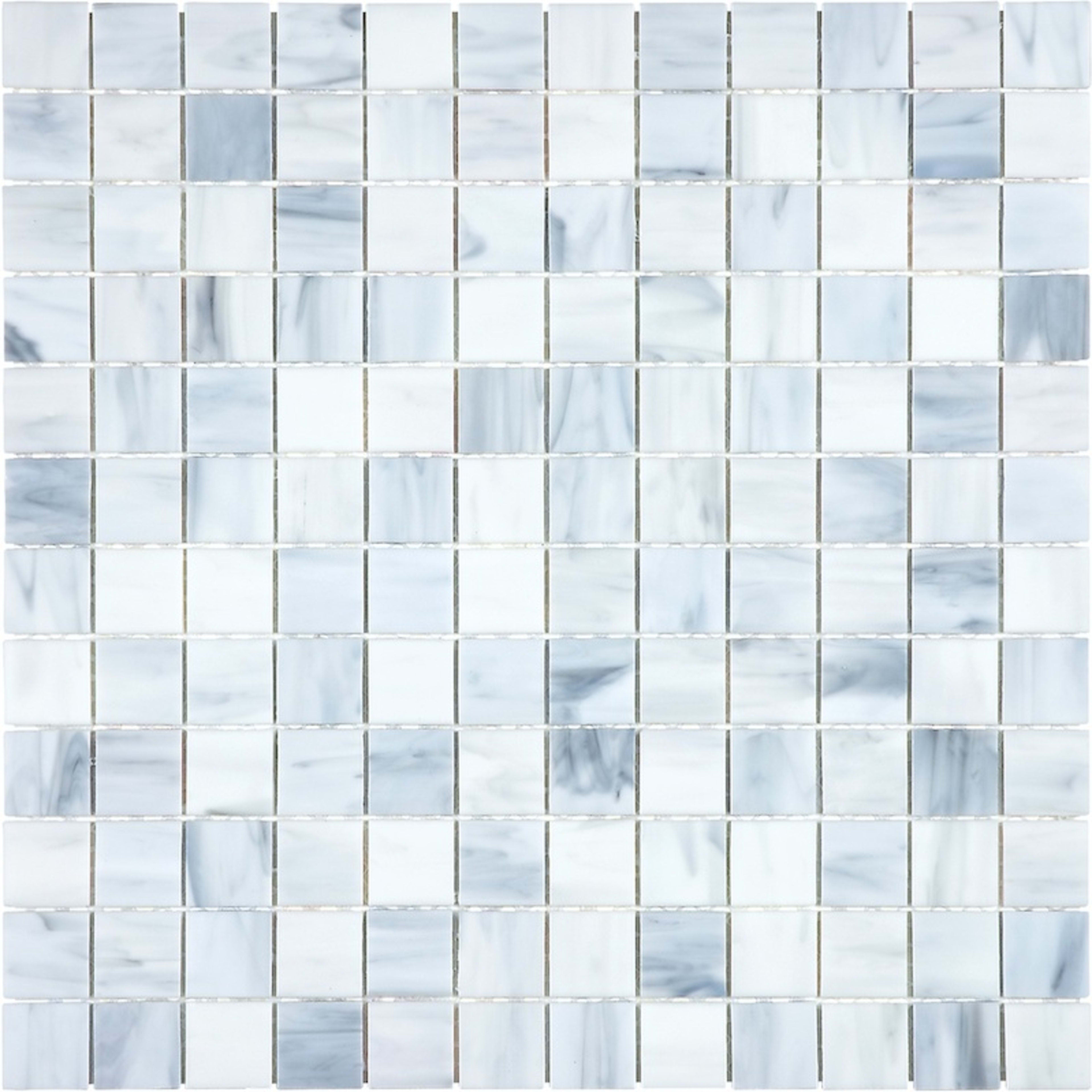 Ornamental Glass in Carrara Tile