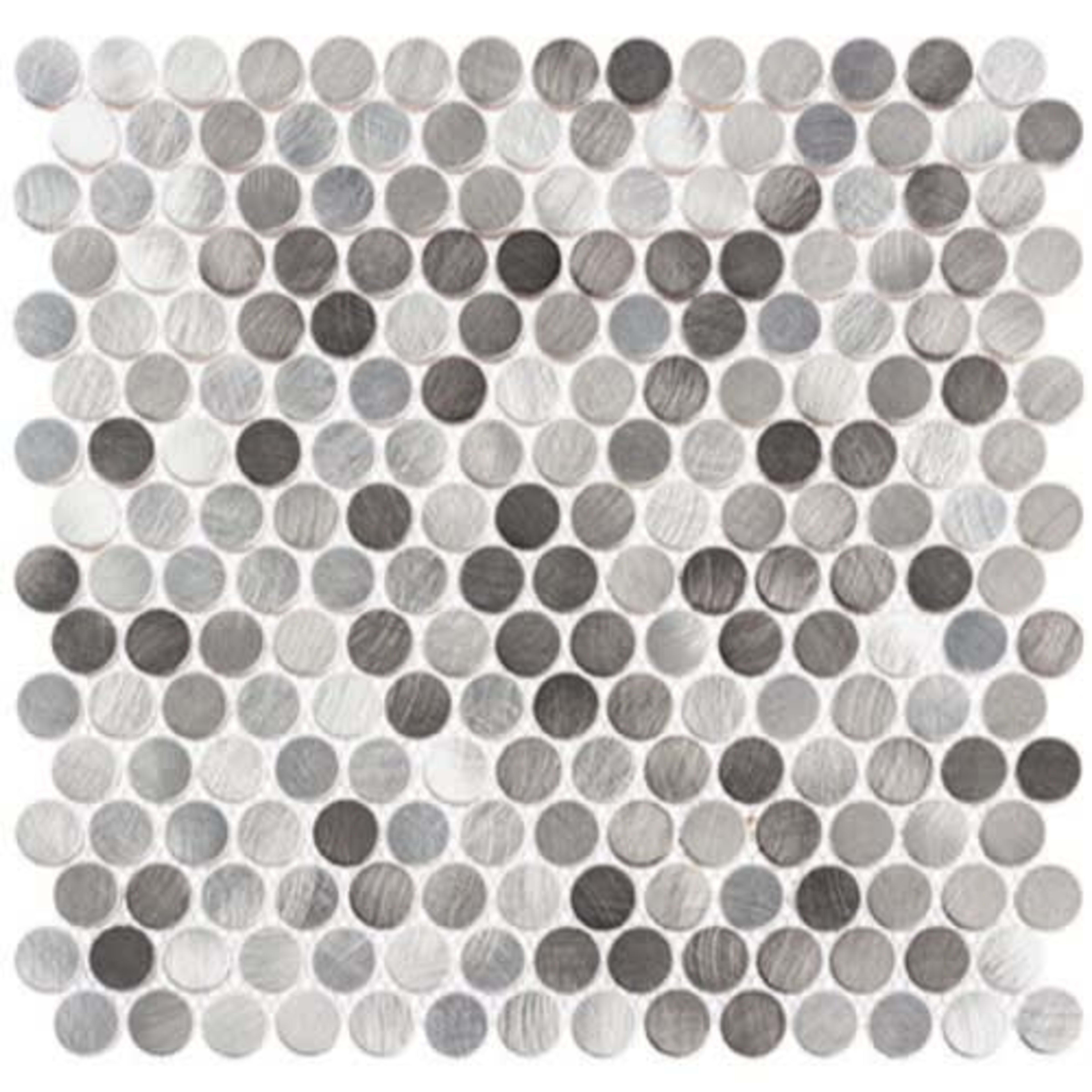 Urban Jungle in Grey Chameleon 3/4 Penny Round Tile