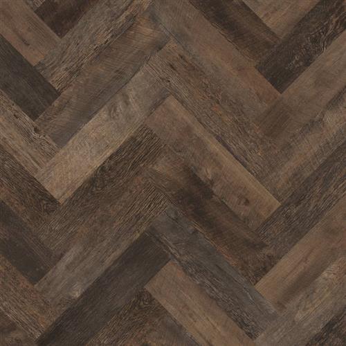 Korlok Select in Salvaged Barnwood Parquet Luxury Vinyl