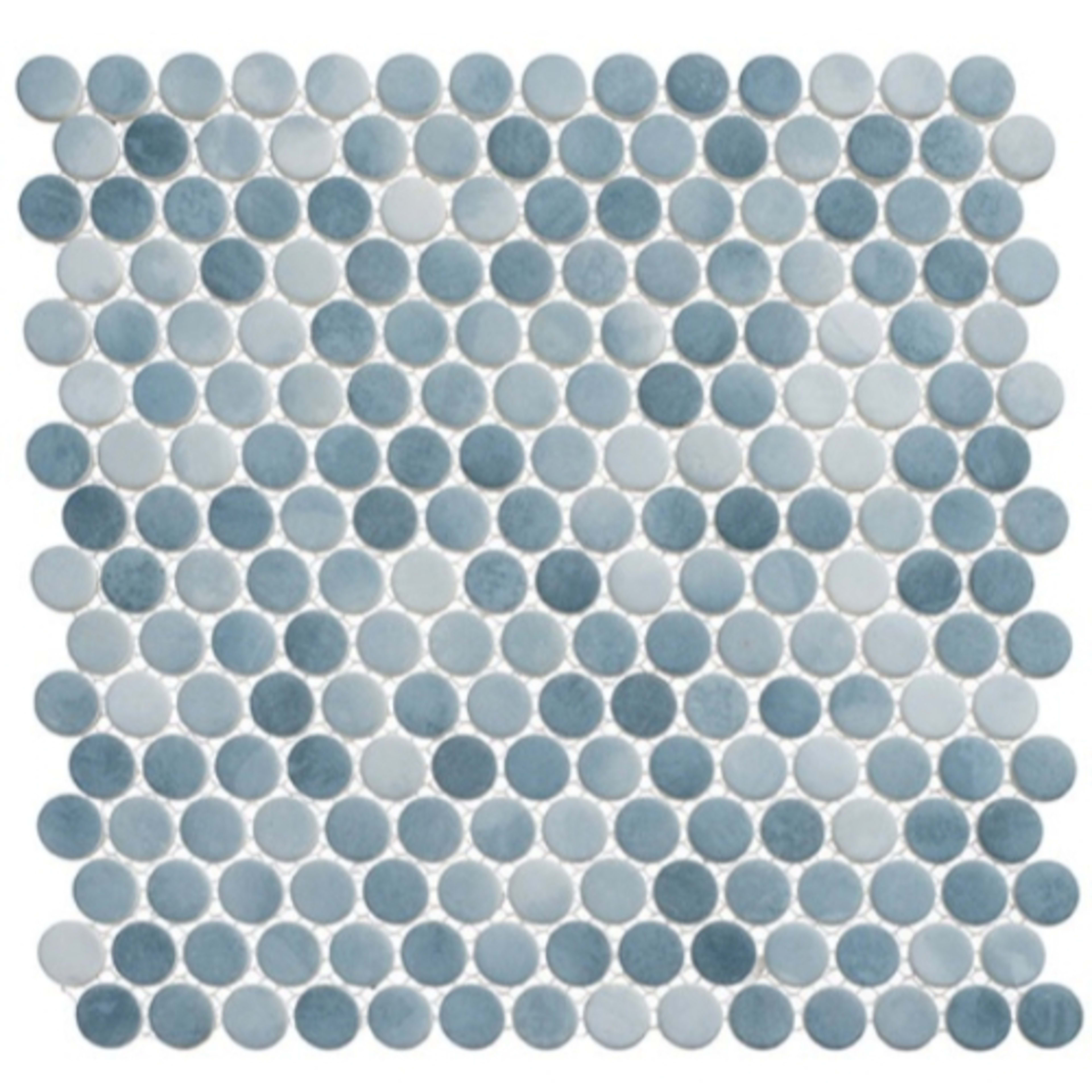 Polka Dots Collection in Seashore Waves Glass Tile